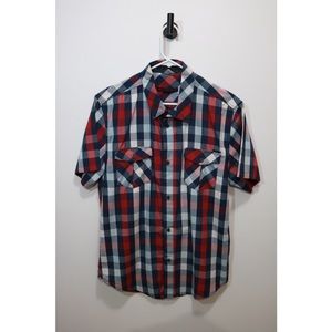 Zanerobe Short Sleeve Button Down Plaid Shirt